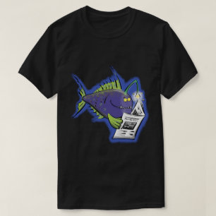 T-shirt Drôle caricature de poisson de pêcheur