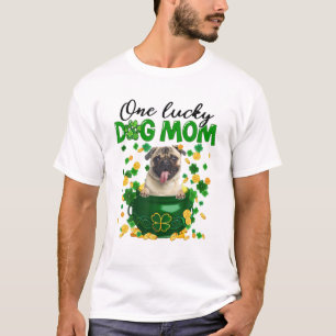 T-shirt Drôle Carlin Chien Maman Irlandais Vert Shamrock 