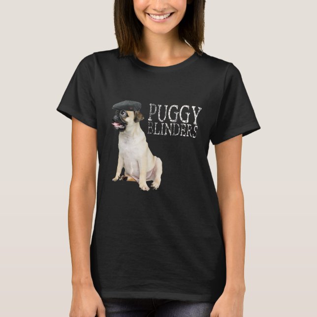 T-shirt Drôle Carlin Lover Dog Visage Peaky Life Retro Vin (Devant)