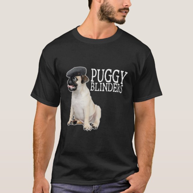 T-shirt Drôle Carlin Lover Dog Visage Peaky Life Retro Vin (Devant)