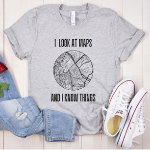 T-shirt Drôle Cartographe   Mise en correspondance   Jeu d