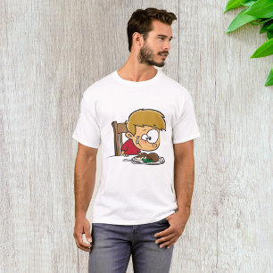 T-shirt Drôle Cartoon Boy excité pour le dîner