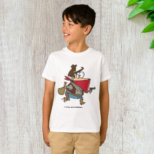 T-shirt Drôle Cartoon Cowboy Bandit Robber