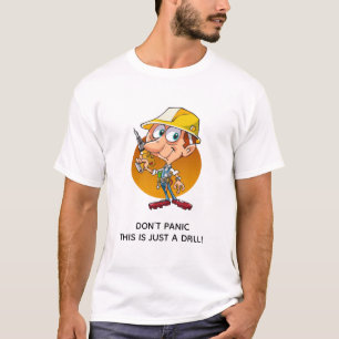 T-shirt Drôle Cartoon d'ouvrier du bâtiment juste un exerc