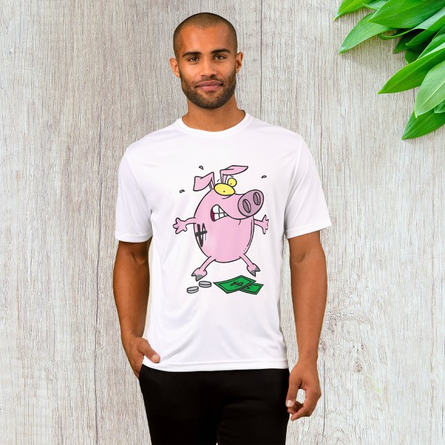 T-shirt Drôle Cartoon Piggy Bank Perdre de l'argent (Créateur téléchargé)