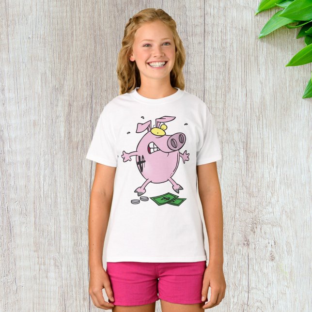 T-shirt Drôle Cartoon Piggy Bank Perdre de l'argent (Créateur téléchargé)