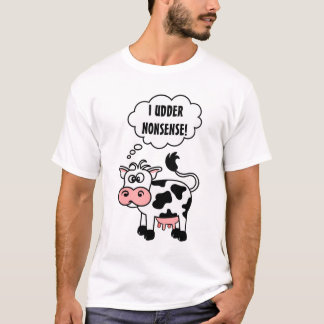 T-shirt Drôle Cartoon Vache Voix Bubble