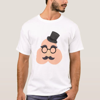 T-shirt Drôle Cartoon Visage déguisé.