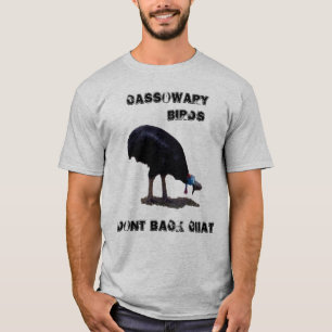 T-shirt Drôle Cassowary Birds Back Design Conversation,