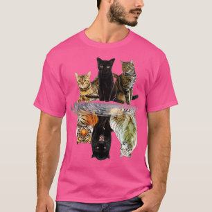 T-shirt Drôle Cat Reflection Citation Cool Valentines Day