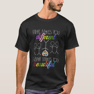 T-shirt Drôle Ce Qui Vous Rend Différent Beau Autism Awa