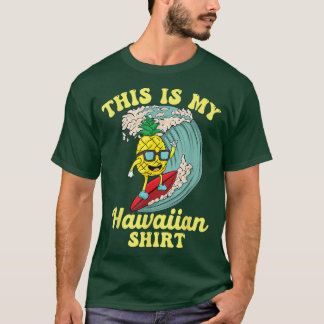 T-shirt Drôle Ceci Est Mon Hawaiian Tiki Design Été