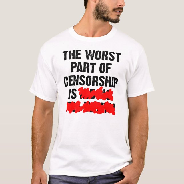 T-shirt drôle censurant la censure (Devant)