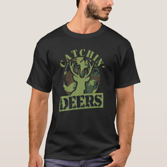 T-shirt Drôle Cerfs de Catchin (Devant)