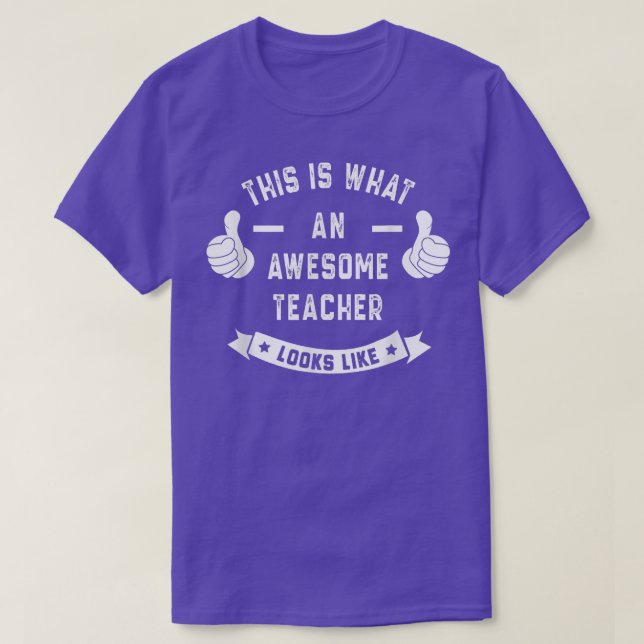 T-shirt Drôle C'est à ça que ressemble un enseignant génia (Design devant)
