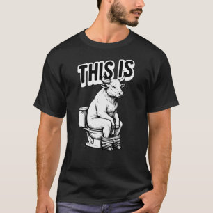 T-shirt Drôle, c'est Bull assis sur Toilet Joke