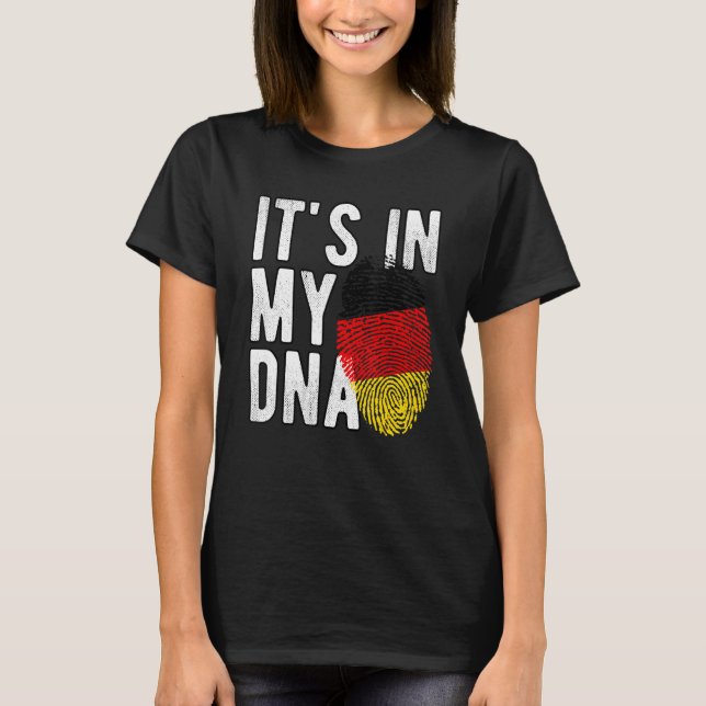 T-shirt Drôle, c'est dans mon empreinte digitale du drapea (Devant)