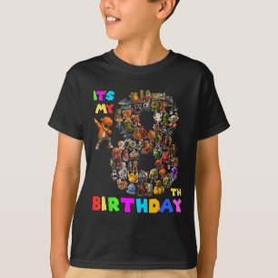 T-shirt Drôle, c'est mon 8e anniversaire italien Brainrot