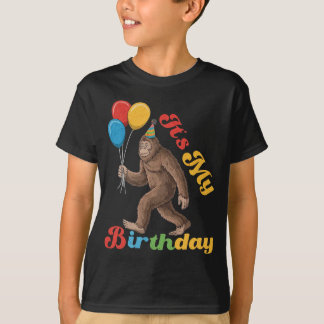 T-shirt Drôle C'est mon anniversaire Bigfoot Sasquatch Par