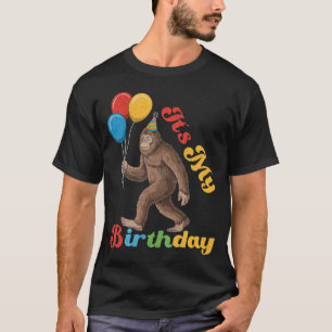 T-shirt Drôle C'est mon anniversaire Bigfoot Sasquatch Par