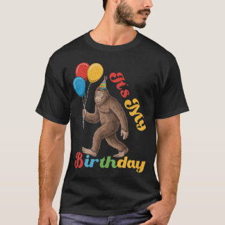 T-shirt Drôle C'est mon anniversaire Bigfoot Sasquatch Par