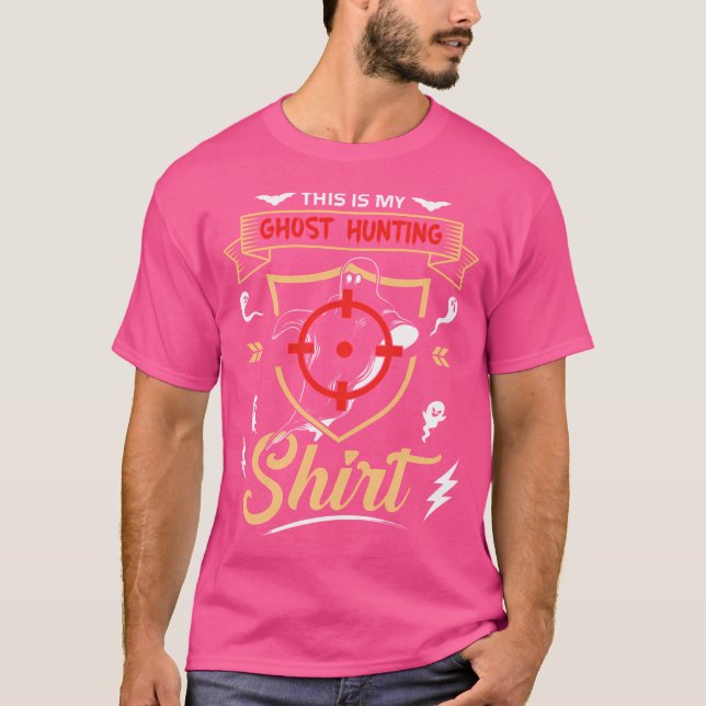 T-shirt Drôle, C'Est Mon Fantôme Chasse Halloween (Devant)