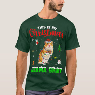 T-shirt Drôle C'Est Mon Pajama Hamster Red Plai