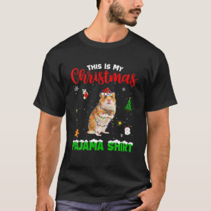 T-shirt Drôle C'est Mon Pyjama De Noël Hamster Rouge À Car