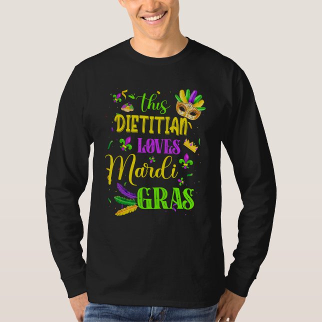 T-shirt Drôle Cette Diététiste Aime Mardi Gras Festival Ca (Devant)