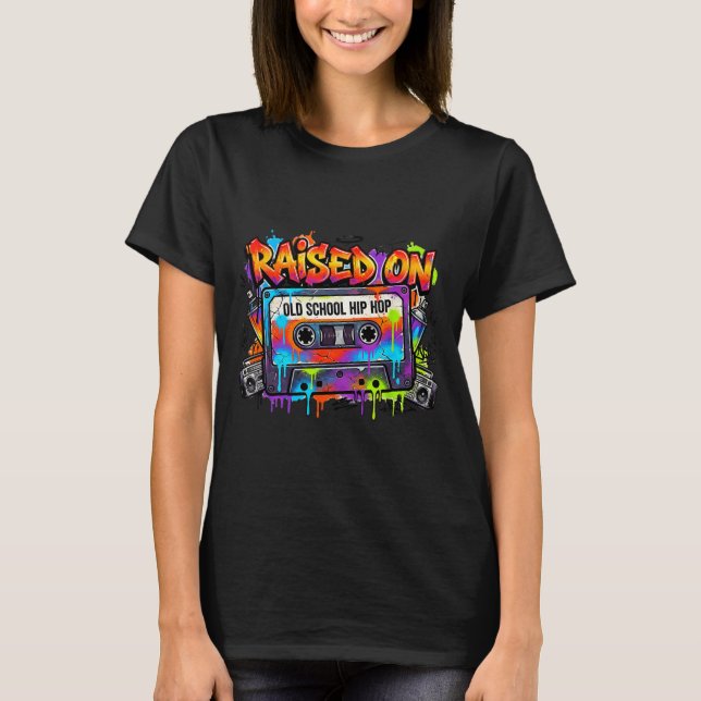 T-shirt Drôle Cette Graffiti 80s 90s Élevé à l'ancienne éc (Devant)