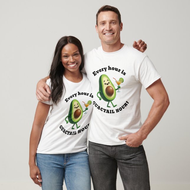 T-shirt Drôle Chaque Heure est Heure de Guacamole (Unisexe)