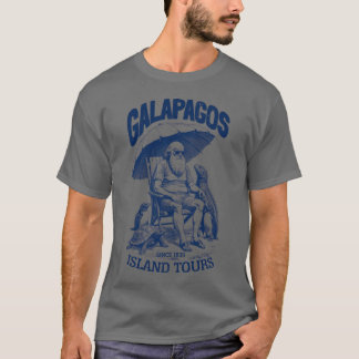T-shirt Drôle Charles Darwin Galapagos Islandours Évolutio