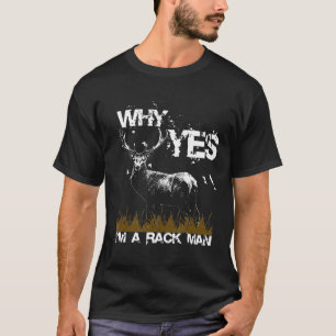 T-shirt Drôle Chasse aux Cerfs Elk Moose Rack Homme Cadeau