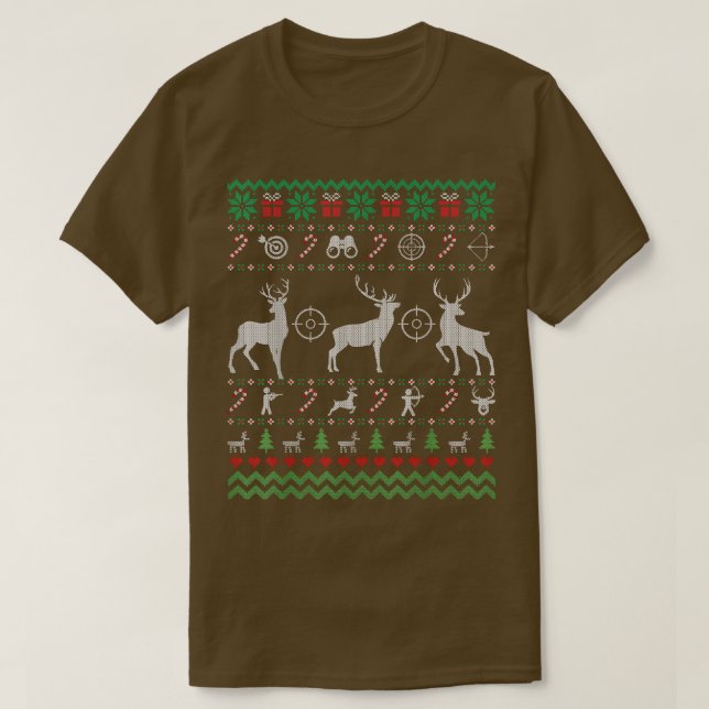 T-shirt Drôle Chasse aux Cerfs Vilain Cadeau de Noël pour (Design devant)