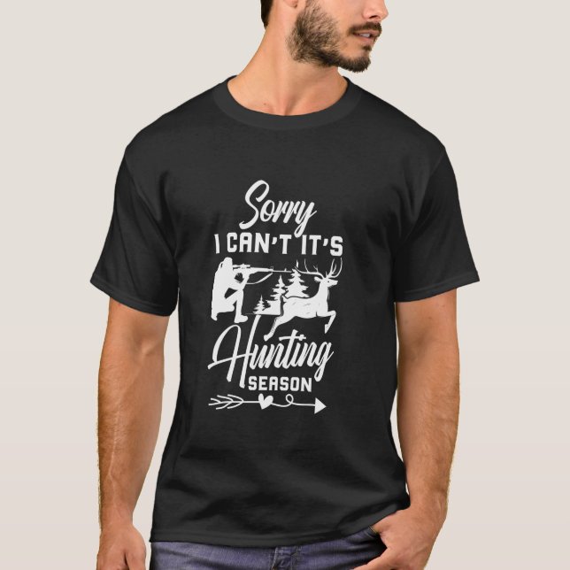 T-shirt Drôle Chasse De Cerfs Dit Plaisanter Long Manche T (Devant)