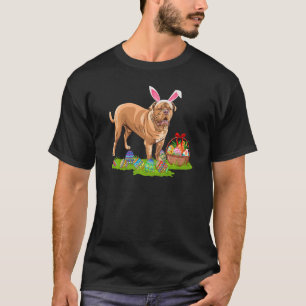 T-shirt Drôle Chasse Oeufs De Pâques Bunny Dogue De Bordea