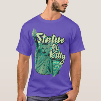 T-shirt Drôle Chat Awesome Comme La Statue De Kitty Libert