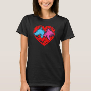 T-shirt Drôle Chat & Chien pour animal de compagnie