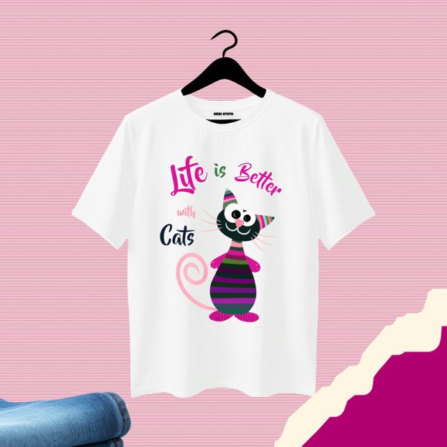 T-shirt Drôle chat coloré (Créateur téléchargé)