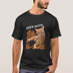 T-shirt Drôle Chat Deez Nuts Plaisanter