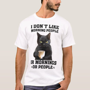 T-shirt Drôle Chat du Matin Dit