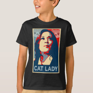 T-shirt Drôle Chat Enfant Lady Kamala Harris Filles Empow