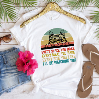 T-shirt Drôle Chat Je vais te regarder