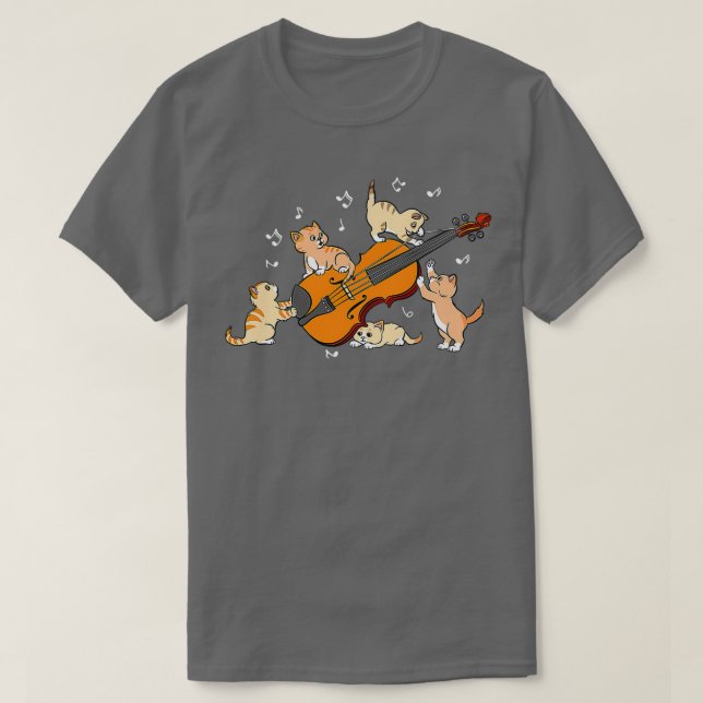 T-shirt Drôle Chat Jouer Joueur de violon (Design devant)