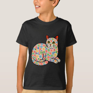 T-shirt Drôle Chat Kitten Amateurs Polka Dot Happy Dot Day