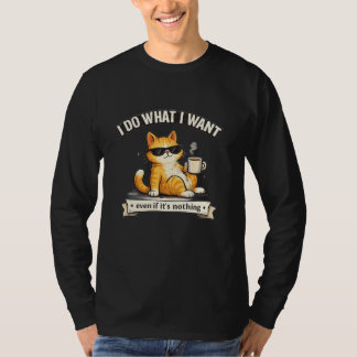 T-shirt drôle Chat Orange Je Fais Ce Que Je Veux |