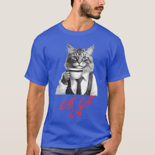 T-shirt drôle chat Print Cat chat chat garçon