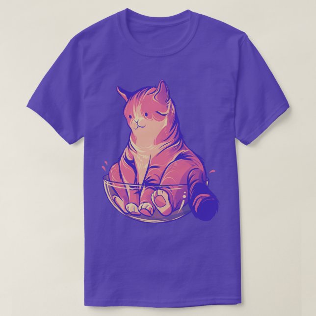 T-shirt Drôle chat s'il convient il est assis (Design devant)