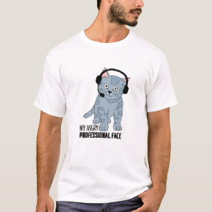 T-shirt Drôle Chat souriant professionnel Epic Sarcastique