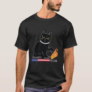 T-shirt Drôle Chat Swatt Orange de table sur le Ka d'élect